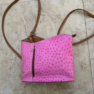 Pink Ostrich Women’s Bag